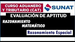 CAT SUNAT 2023 EVALUACION DE APTITUD RAZONAMIENTO MATEMATICO Y ESPACIAL CURSO ADUANERO TRIBUTARIO