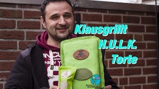 Klausgrillt H.U.L.K. Gewürz Torte 3D Schokoladen Motivtorte -- Anni's wunderbare Backwelt