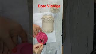 Bote Vintage. #Shorts #shortvideo #reciclar #reutilizar #manualidades #cristal #decoración