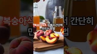 복숭아식초 집에서 간단하게 만드는방법