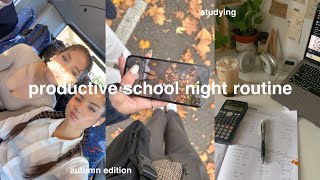 chill after school night routine 🍂 study vlog