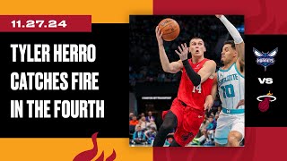 HEAT HIGHLIGHTS 🔥 Tyler Takes Over In The 4th | Miami HEAT vs. Charlotte Hornets | November 27, 2024