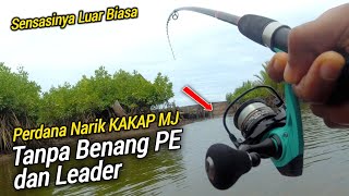 Nekat Mancing Kakap Merah Bakau Pakai Alat Pancing Udang Galah