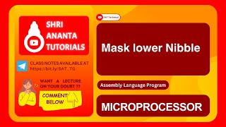 Mask lower Nibble Assembly Language Program #electronicsengineering #8085programming #8085