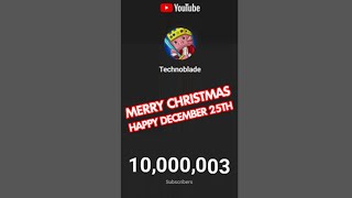 Technoblade 10 Million Subs Elbow Reveal, Celebrate Christmas! #shorts