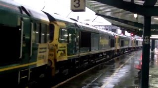 66548, 66539, 66561, 66554 & 66519 at Carlisle Station. 05/12/15