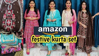 Amazon Festive Kurta set haul || partywear/wedding collection at 80% off|| sonu sunil prajapat