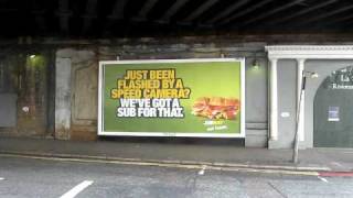 Subway 'Promoting Speeding' Ad London Bridge Station