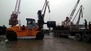 25t diesel forklift for taking steel coils