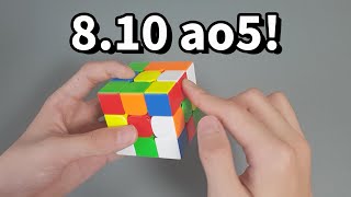 3x3 cube 8.10 ao5! (맞춰진 과정 설명)