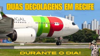 Airbus A330-900neo TAP em duas decolagens sensacionais durante o dia no Aeroporto do Recife.