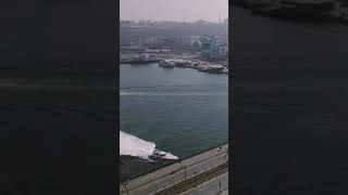 Istanbul Galata Bridge – Boats & Cars Crossing Galata Bridge in Turkey