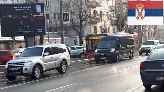 Unkown unmarked Police SUVs escorting a van