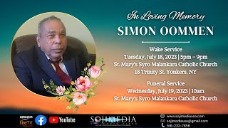 FUNERAL SERVICE | SIMON OOMMEN