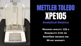 Mettler Toledo XPE105 Analytical Balance (Item - 0663UU BALANCE)