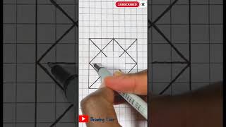 Square 3D Art I Geometric Pattern। #satisfying#drawing #youtubeshorts#tiktok