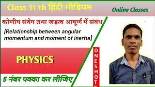 कोणीय संवेग तथा जड़त्व आघूर्ण में संबंध। Physics Class -11(NCERT) Chapter Number- 06 #PlSirChitrangi