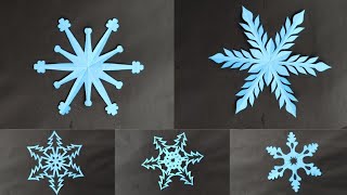 5 DIY Paper Snowflakes For Christmas Decoration / Christmas Ornaments / Paper craft