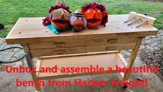 Harbor Freight shop bench: unbox and assemble