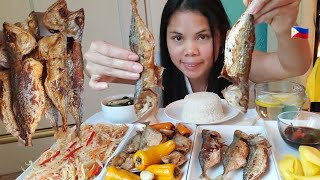 PINOY MUKBANG FOOD | PAKSIW PRITO & PAPAYA SALAD | FILIPINO EATING SHOW ON YOUTUBE