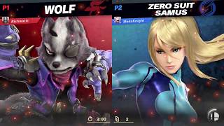 Richmatic (Wolf) vs MekaKnight (Zero Suit Samus)