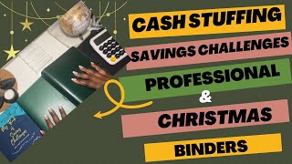 Cash Stuffing Christmas Binder & Professional Binder Saving Challenges | $110 Savings