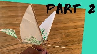 how to make flying bird at home PART 2 (DIY rubber band ornithopter)