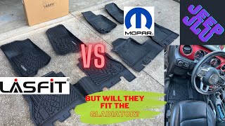 Jeep Wrangler JLU floor mats - But will they fit the Gladiator? Lasfit vs Mopar