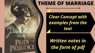 Theme of love and Marriage in Pride and Prejudice || Notes of Pride and Prejudice