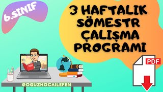 Sömestr Tatili Üç Haftalık Çalışma Programı | 6.Sınıf