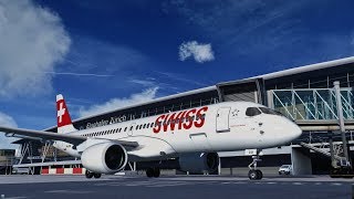 [P3Dv4] SWISS A220-300 Zurich to Berlin as SWR974