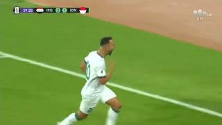 هدف أسامة رشيد الثالث للمنتخب العراقي على اندونيسيا صاروخ عراقي