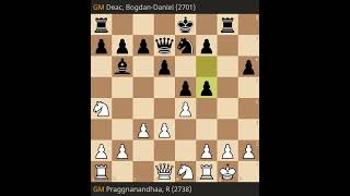 R. Praggnanandhaa vs  Bogdan- Daniel Deac -Fide Grand Swiss 2023, Round 11