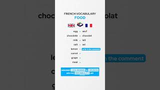 Food French Vocabulary 🇫🇷