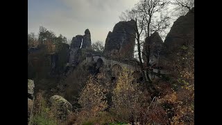 Sächsische Schweiz - Bastei / Basteibrücke, Wehlsteinaussicht (Elbsandsteingebirge)