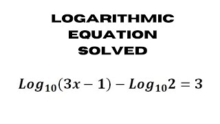 Logarithmic Equations | Simple Tutorial @content-academy