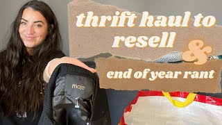 THRIFT HAUL TO SELL ON POSHMARK | haul and quick chat about 2021