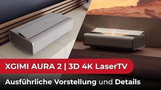 Der XGIMI Aura 2 mit hybrider LED/LaserTechnik. LaserTV in besonders schickem und kompakten Design.