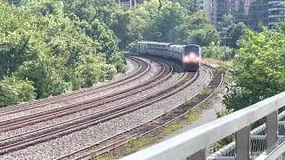 Amtrak Locomotive 82 leads Silver Star in Crystal city, VA!