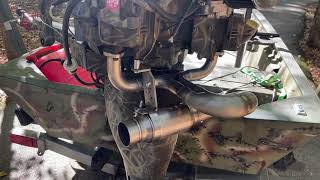 Mud Buddy Sport V 44 Stock muffler vs VooDoo exhaust