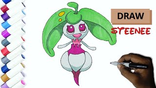 Drawing Steenee !!! How To Draw Steenee from Pokemon