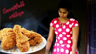 Village girl cooking \ KFC recipe \ how to make KFC chicken