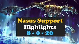 Nasus Support Highlights - 8/0/20 - League of Legends