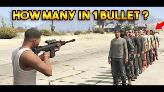 How many enimes || killed by 1 sniper bullet in || GTA 5 ||