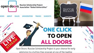 Open Doors Russian Scholarship  for international students (Scholarships to RUSSIA)