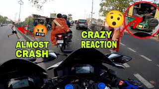 Crazy Reaction's😯 | Almost crash 😡| Hyper ride gone 🤬wrong accident ho jata | Bach gya