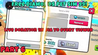 PET SIM 99 LIVE DIAMOND DONATION !! PS99 GET FREE DIAMONDS!