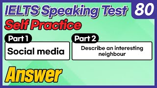 IELTS Speaking Test questions 80 - Sample Answer