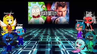 Mlp villains react to Rick Sanchez vs The Doctor Death Battle.