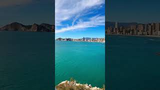 Viewing the Poniente Beach from the Benidorm Castle ruins #travel #benidorm #costablanca